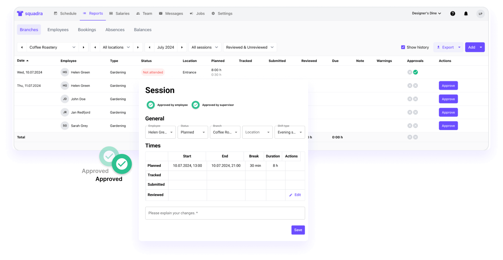 Double approval system